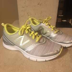 New Balance athletic shoes.
